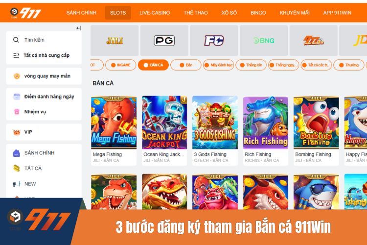 3 bước đăng ký tham gia Bắn cá 911Win nhanh chóng