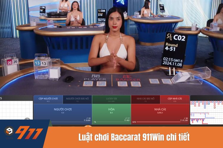 Luật chơi Baccarat 911WIN chi tiết